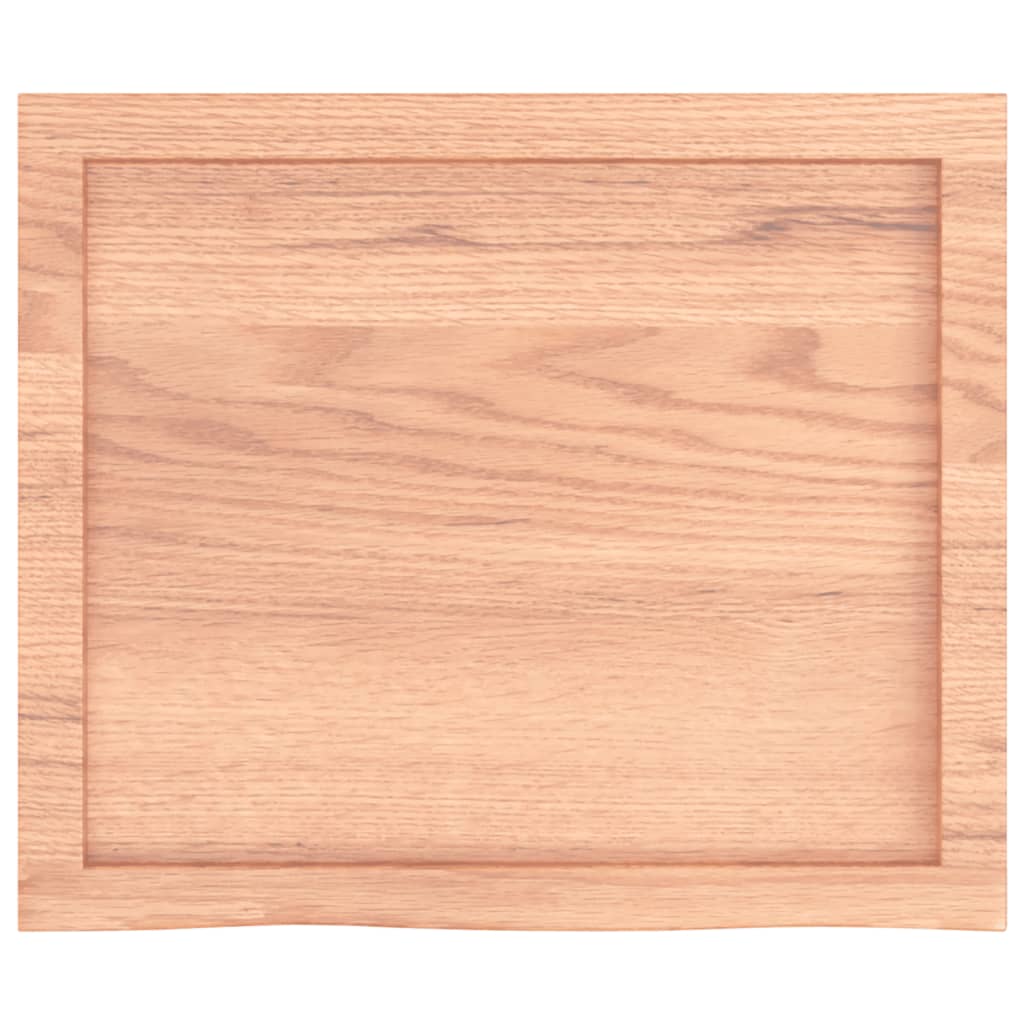 Tablero mesa madera roble tratada marrón claro 60x50x(2-6) cm vidaXL