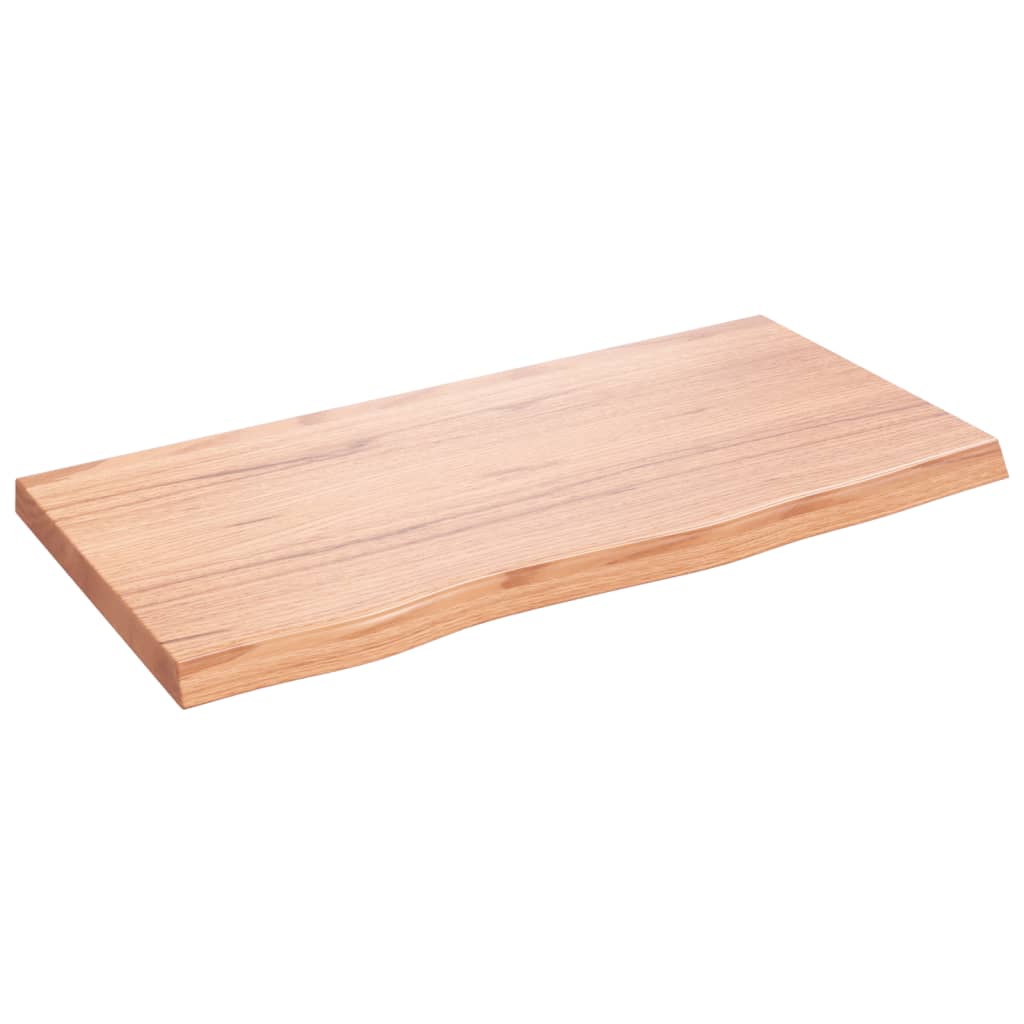 Tablero mesa madera roble tratada marrón claro 80x40x(2-4) cm vidaXL