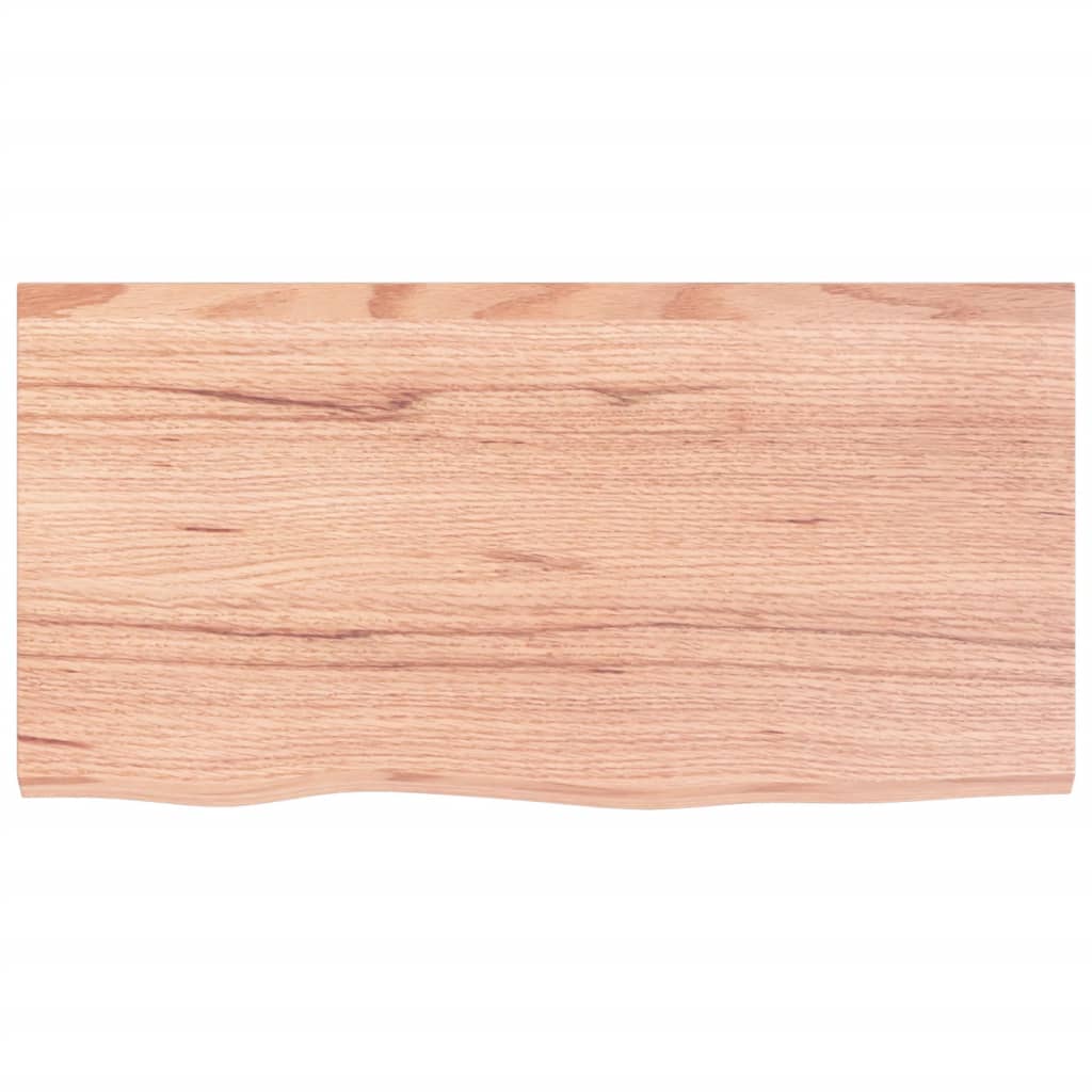 Tablero mesa madera roble tratada marrón claro 80x40x(2-4) cm vidaXL