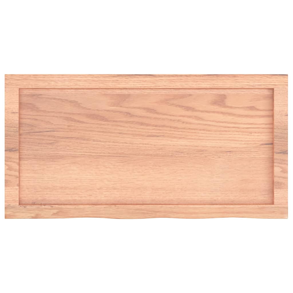 Tablero mesa madera roble tratada marrón claro 80x40x(2-4) cm vidaXL