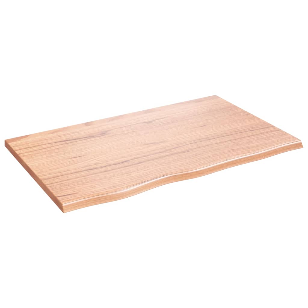 Tablero de mesa madera roble tratada marrón claro 80x50x2 cm vidaXL