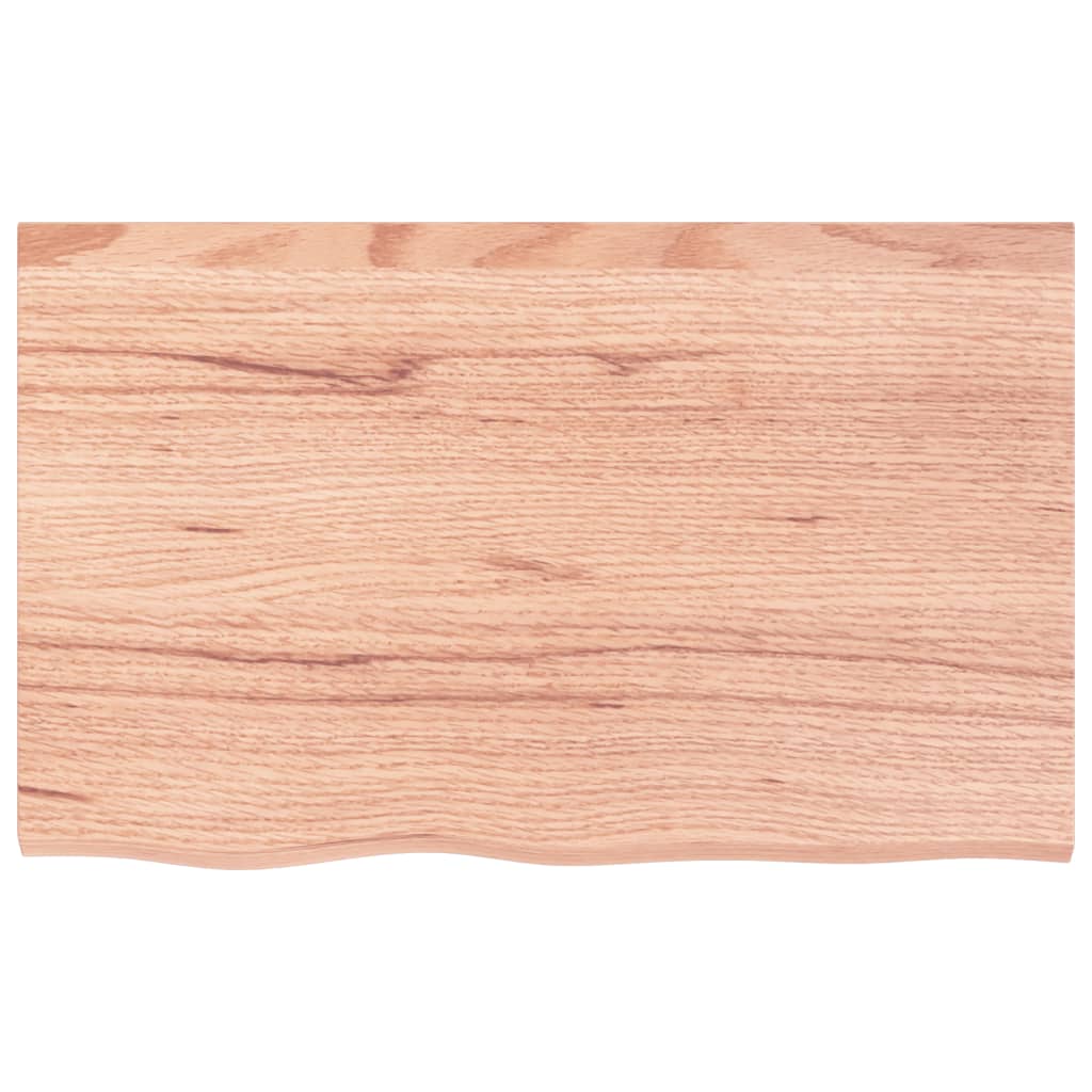 Tablero de mesa madera roble tratada marrón claro 80x50x2 cm vidaXL