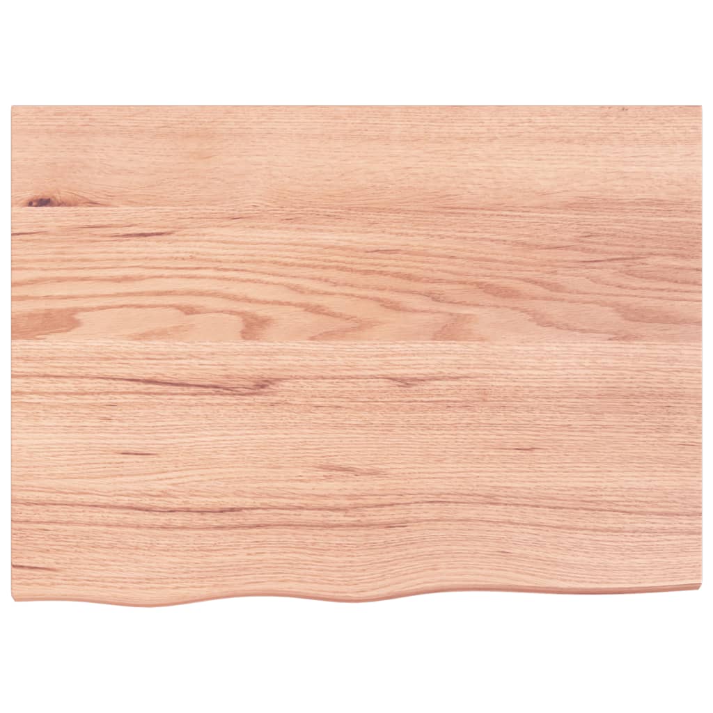 Tablero mesa madera roble tratada marrón claro 80x60x(2-6) cm vidaXL