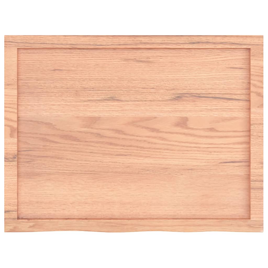 Tablero mesa madera roble tratada marrón claro 80x60x(2-6) cm vidaXL