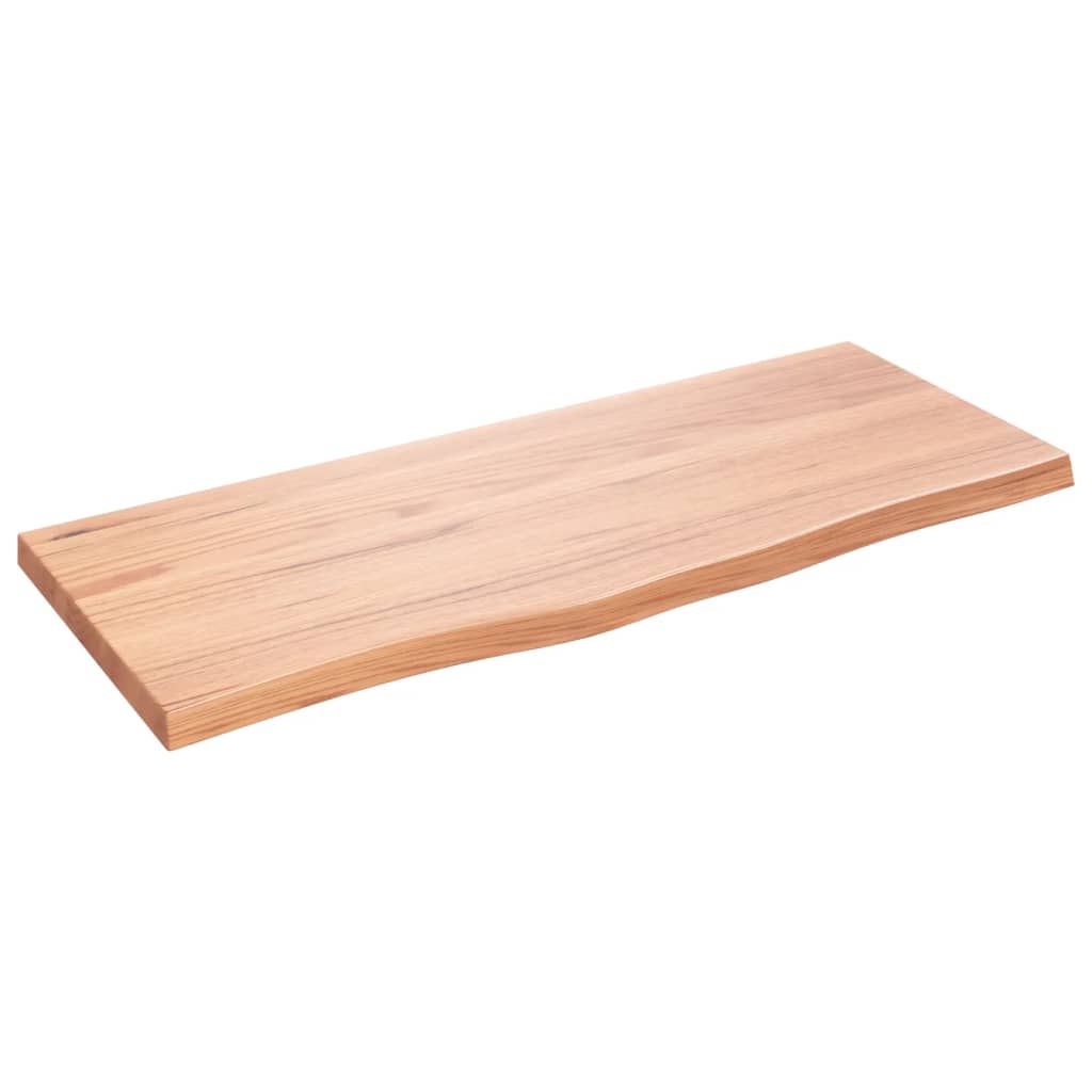 Tablero mesa madera roble tratada marrón claro 100x40x(2-4) cm vidaXL