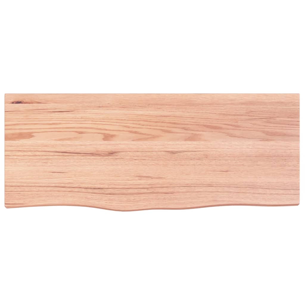 Tablero mesa madera roble tratada marrón claro 100x40x(2-4) cm vidaXL