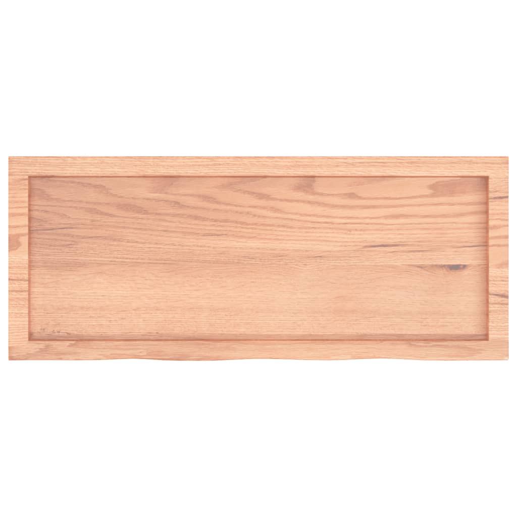 Tablero mesa madera roble tratada marrón claro 100x40x(2-4) cm vidaXL