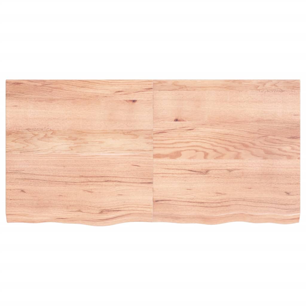 Tablero mesa madera roble tratada marrón claro 120x60x(2-4) cm vidaXL