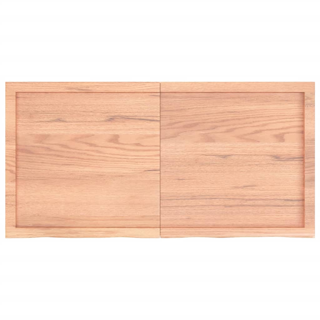 Tablero mesa madera roble tratada marrón claro 120x60x(2-4) cm vidaXL