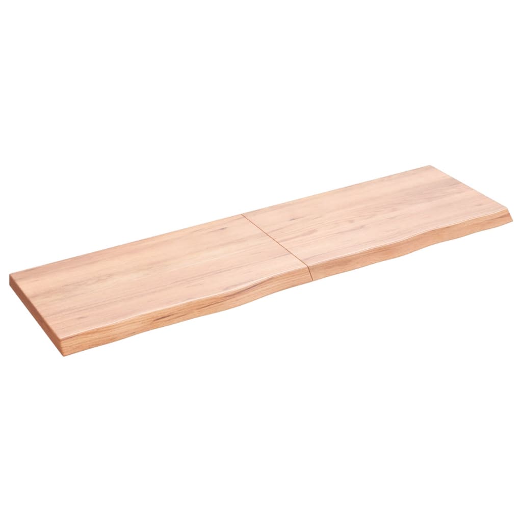 Tablero mesa madera roble tratada marrón claro 140x40x(2-4) cm vidaXL