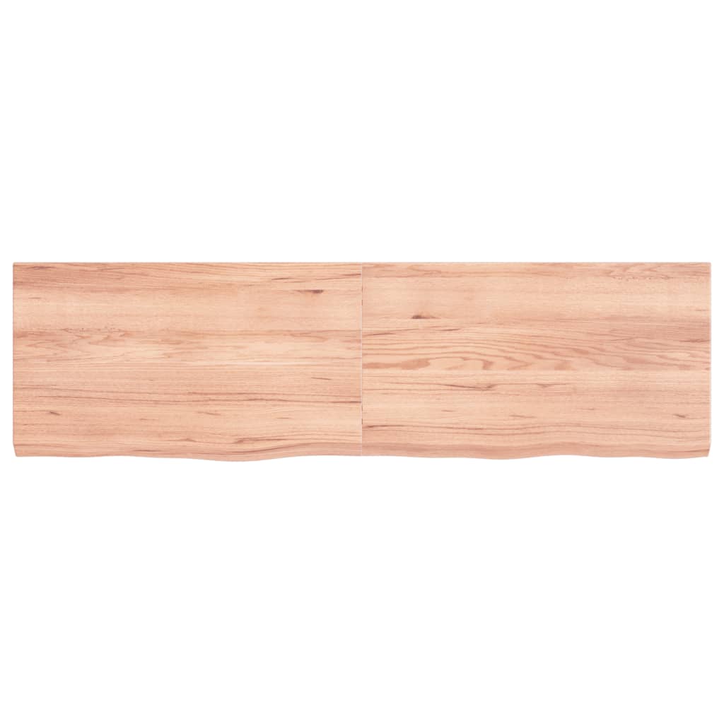 Tablero mesa madera roble tratada marrón claro 140x40x(2-4) cm vidaXL