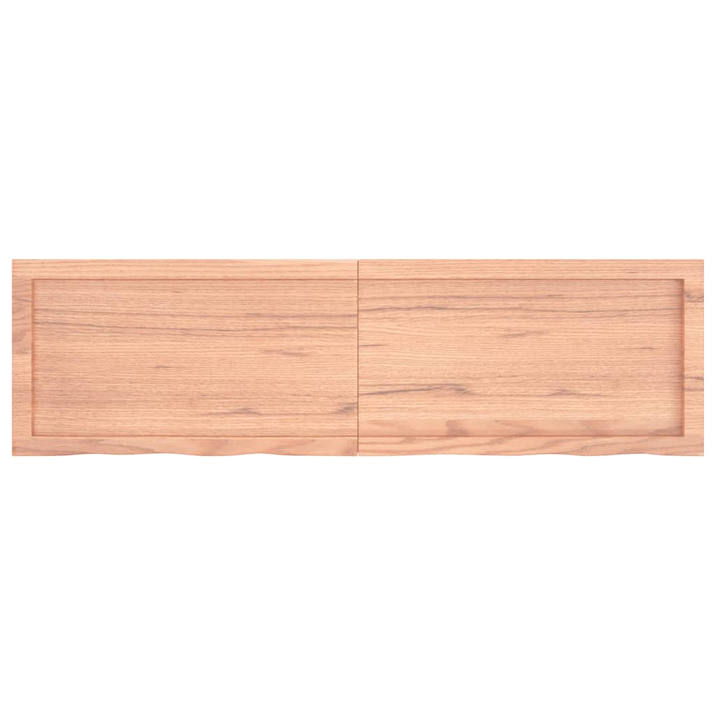 Tablero mesa madera roble tratada marrón claro 140x40x(2-4) cm vidaXL