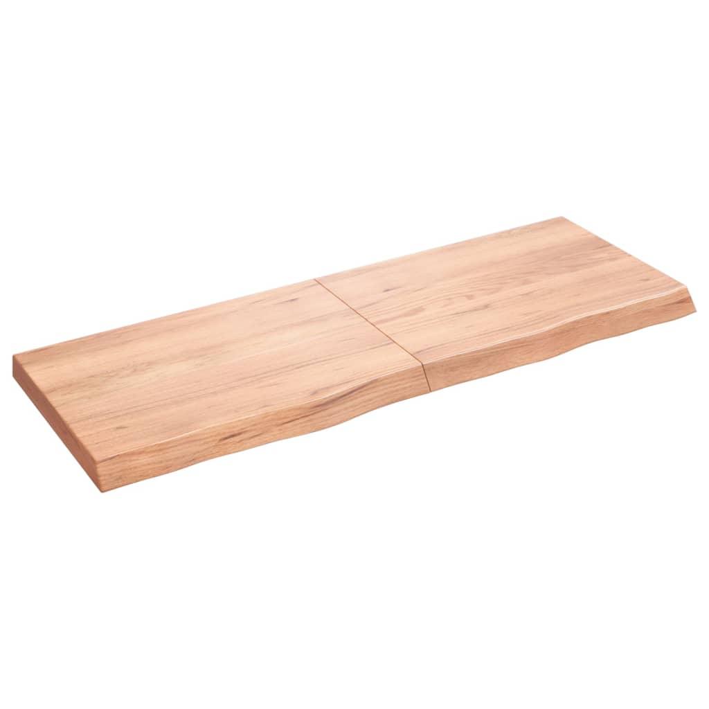 Tablero mesa madera roble tratada marrón claro 140x50x(2-6) cm vidaXL