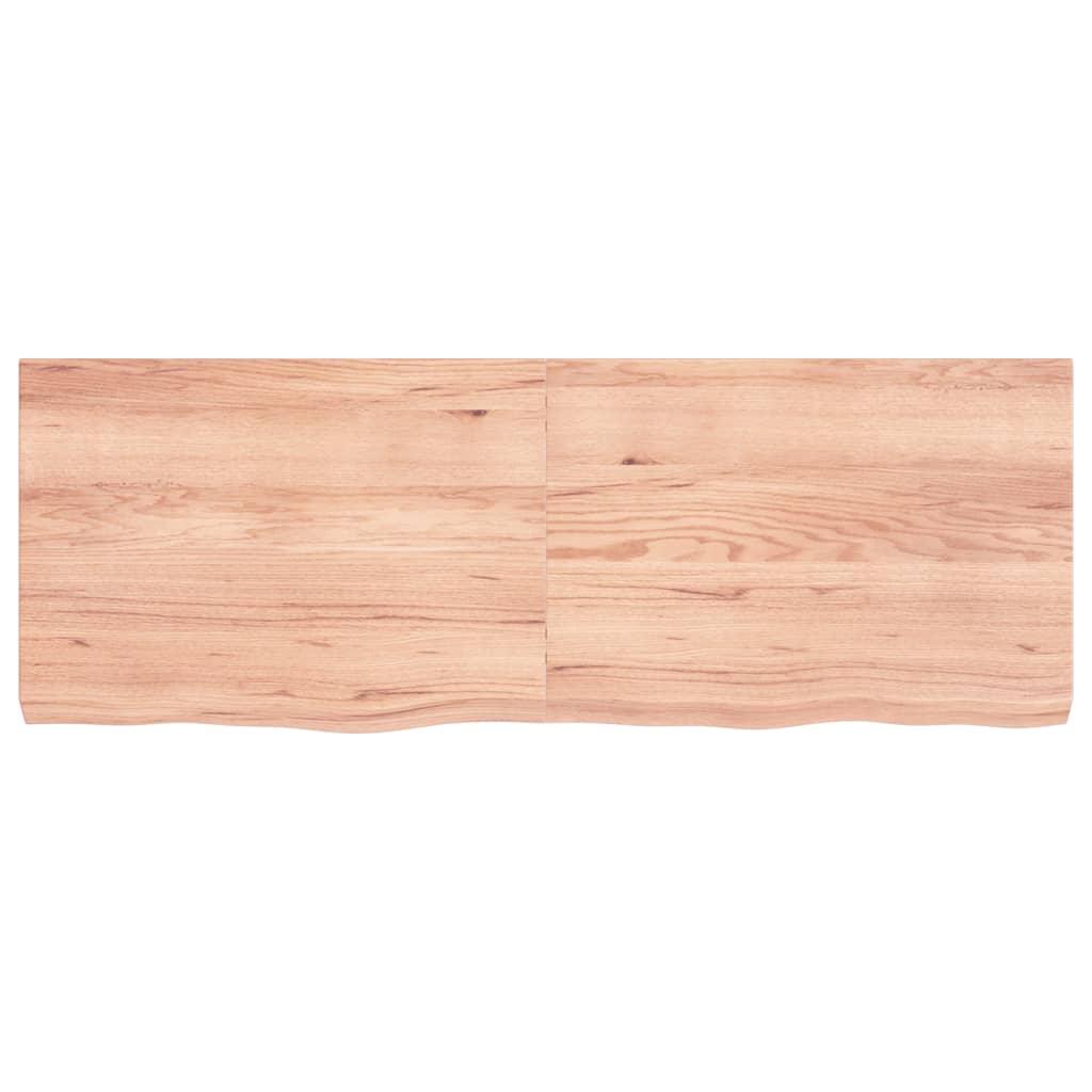 Tablero mesa madera roble tratada marrón claro 140x50x(2-6) cm vidaXL