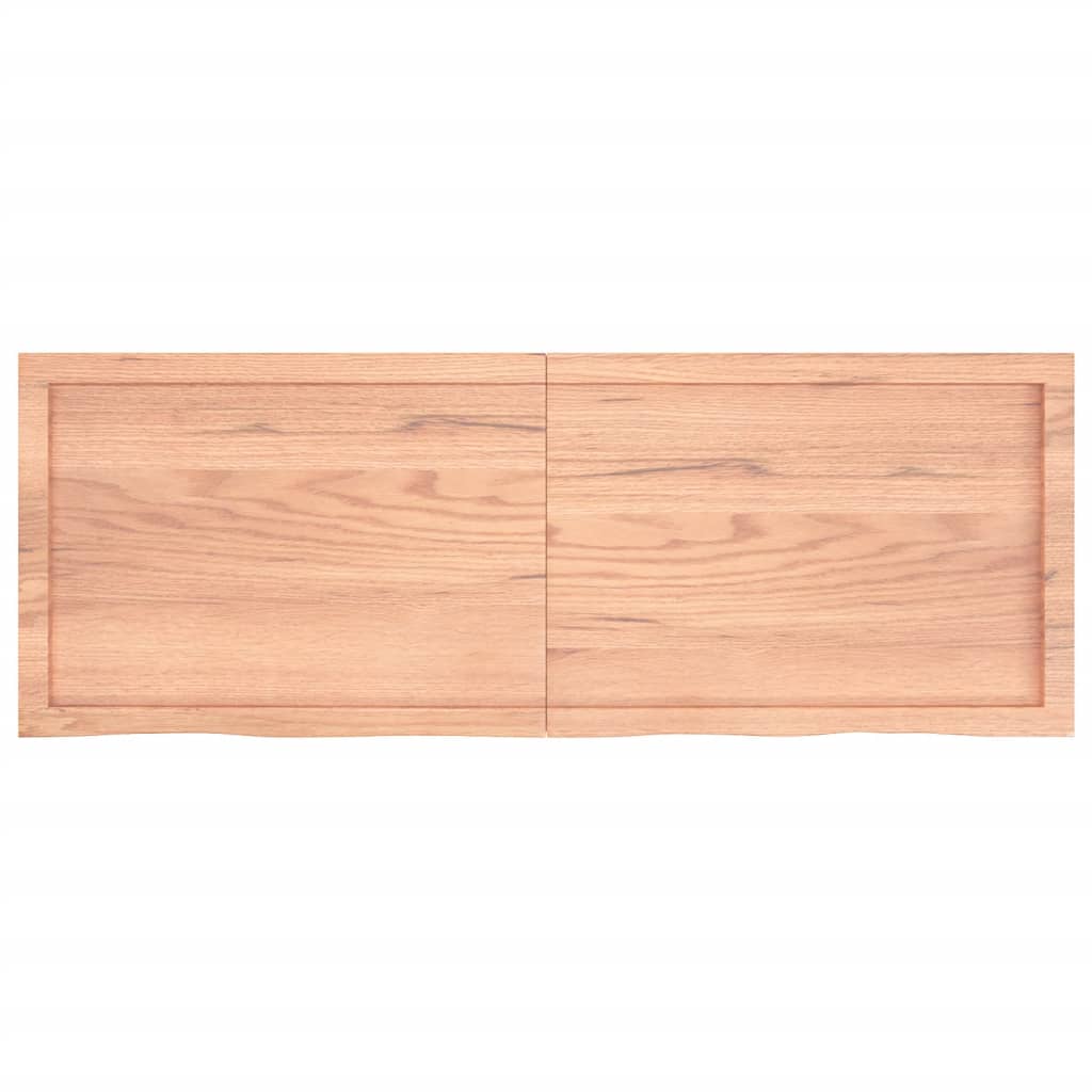 Tablero mesa madera roble tratada marrón claro 140x50x(2-6) cm vidaXL