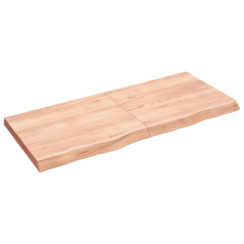 Tablero mesa madera roble tratada marrón claro 140x60x(2-6) cm vidaXL