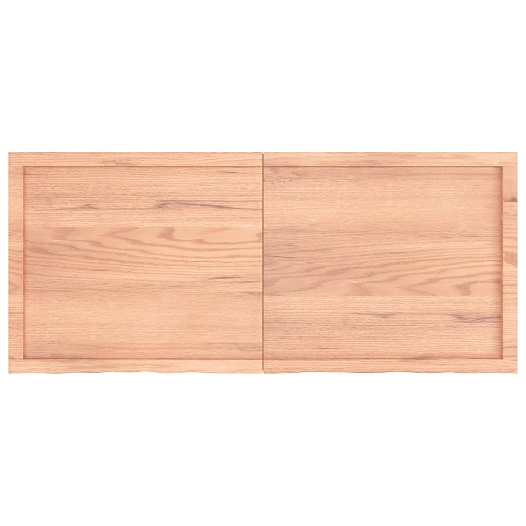 Tablero mesa madera roble tratada marrón claro 140x60x(2-6) cm vidaXL