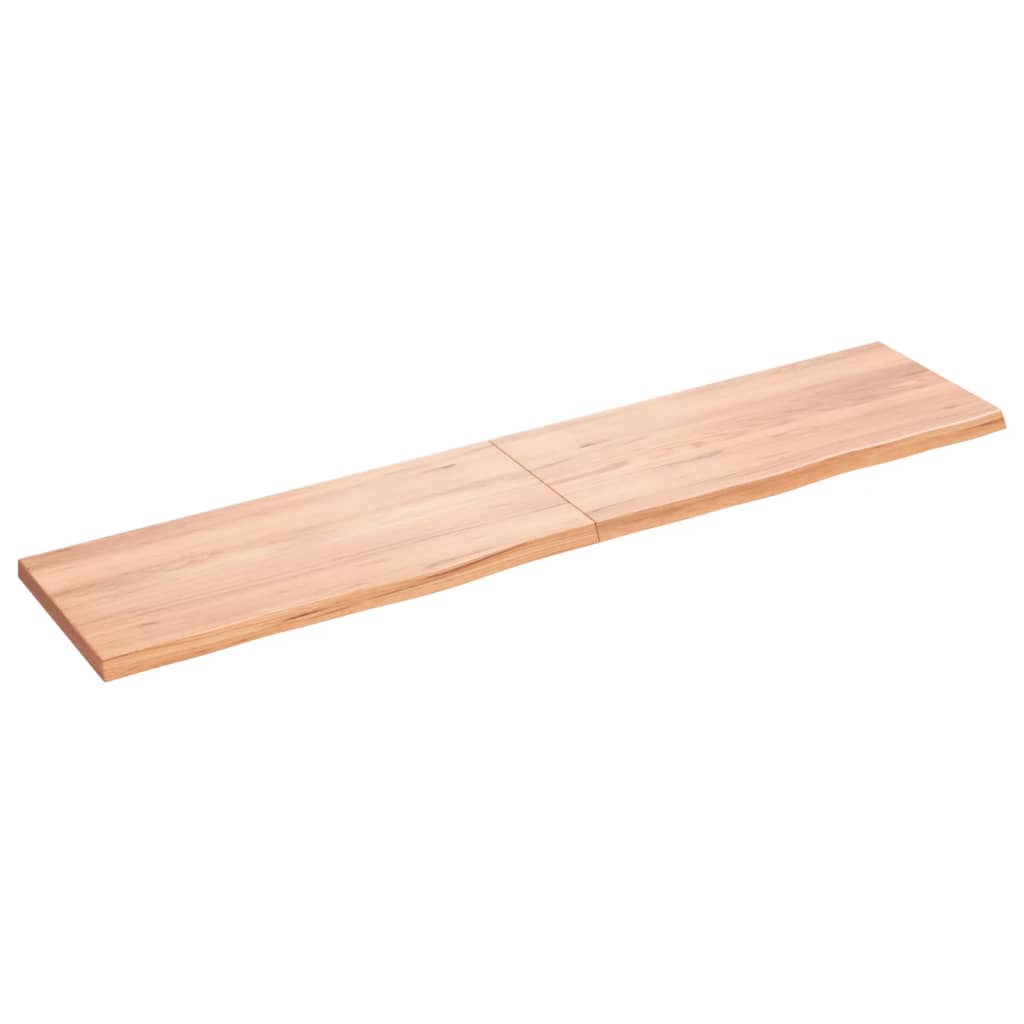 Tablero mesa madera roble tratada marrón claro 180x40x(2-4) cm vidaXL