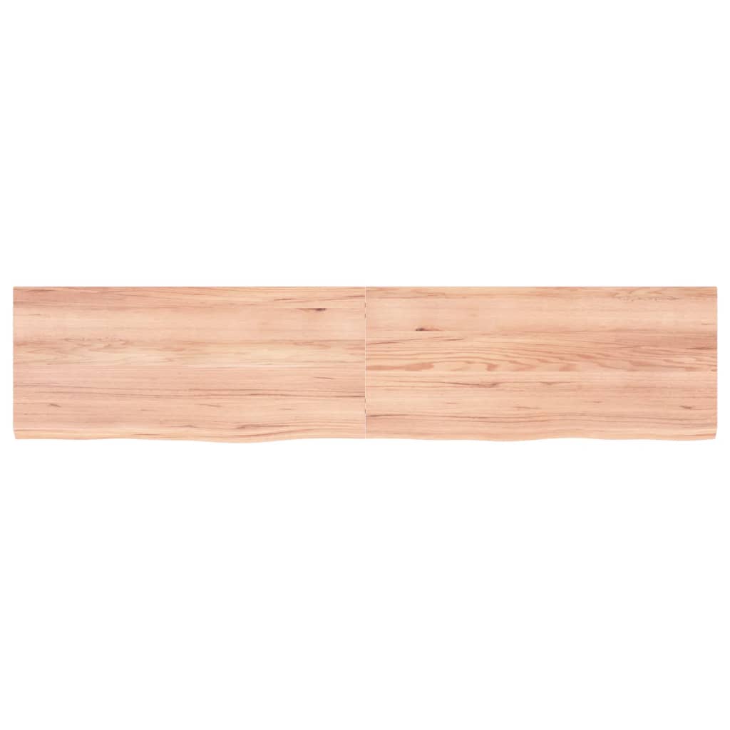 Tablero mesa madera roble tratada marrón claro 180x40x(2-4) cm vidaXL