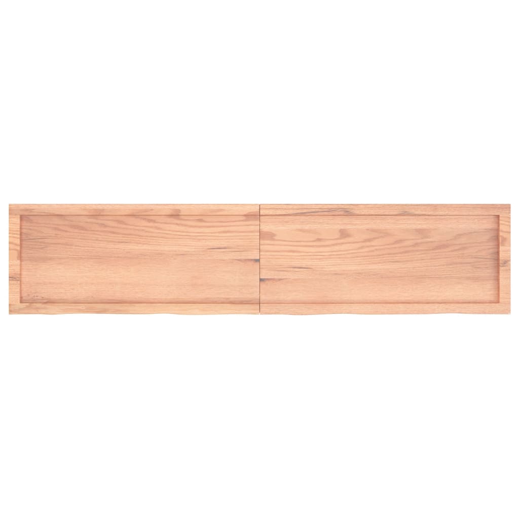 Tablero mesa madera roble tratada marrón claro 180x40x(2-4) cm vidaXL