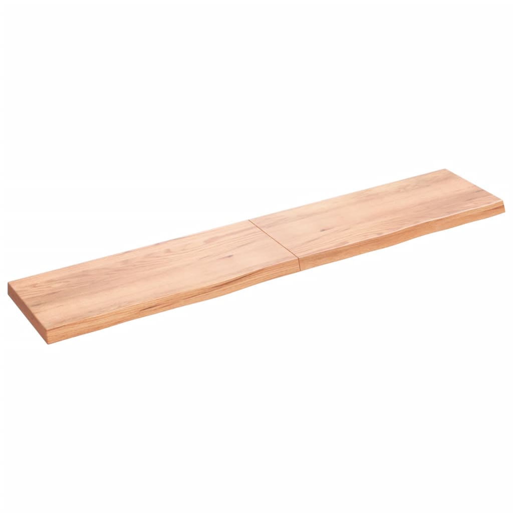 Tablero mesa madera roble tratada marrón claro 200x40x(2-6) cm vidaXL