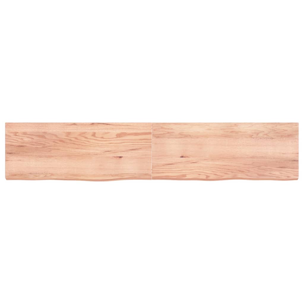 Tablero mesa madera roble tratada marrón claro 200x40x(2-6) cm vidaXL