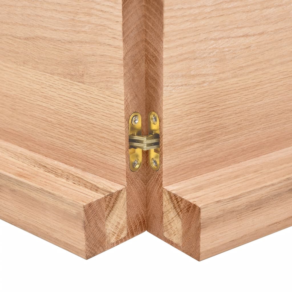 Tablero mesa madera roble tratada marrón claro 200x40x(2-6) cm vidaXL