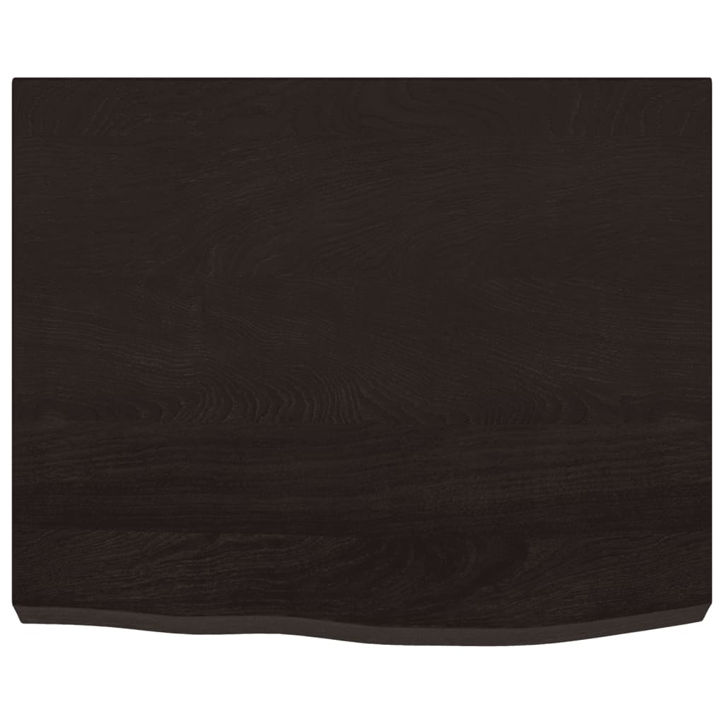 Tablero mesa madera roble tratada marrón oscuro 60x50x(2-6) cm vidaXL