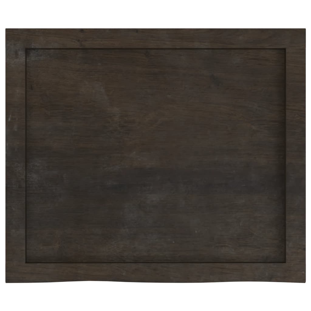 Tablero mesa madera roble tratada marrón oscuro 60x50x(2-6) cm vidaXL