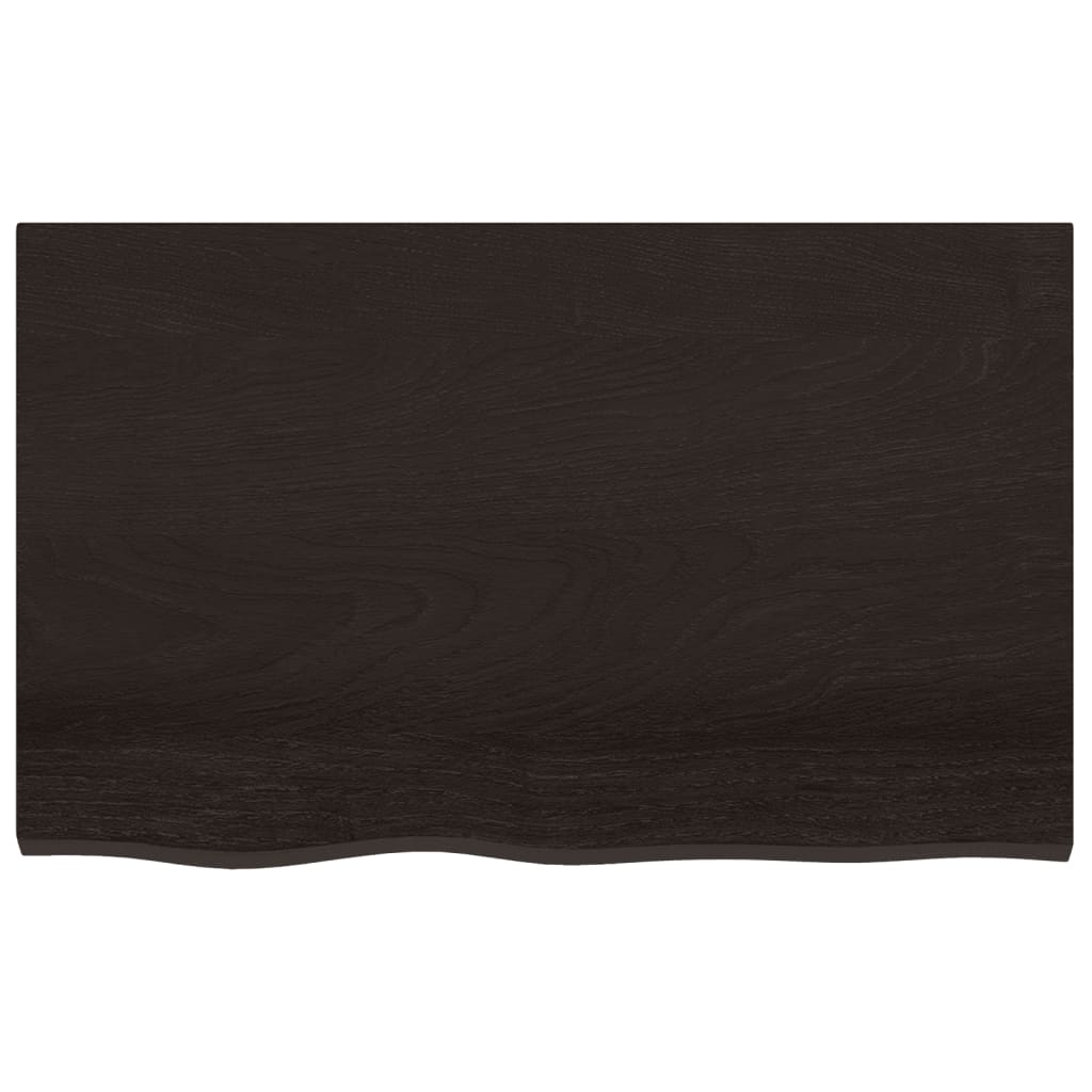 Tablero de mesa madera roble tratada marrón oscuro 80x50x2 cm vidaXL