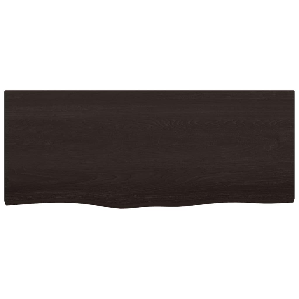 Tablero mesa madera roble tratada marrón oscuro 100x40x(2-6) cm vidaXL