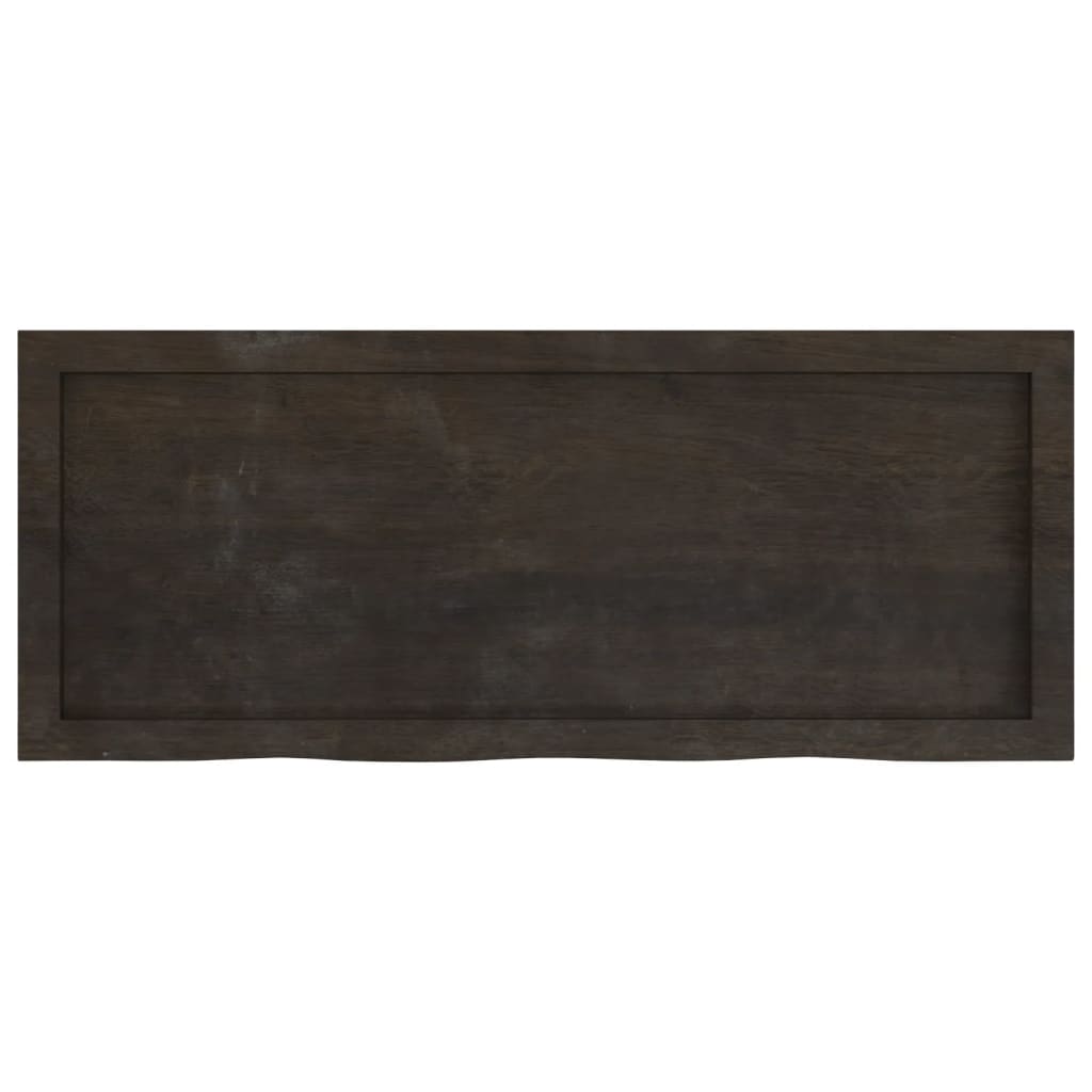 Tablero mesa madera roble tratada marrón oscuro 100x40x(2-6) cm vidaXL