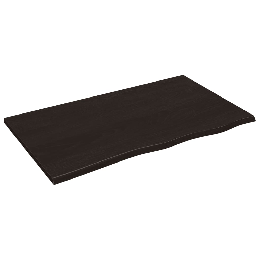 Tablero mesa madera de roble tratada marrón oscuro 100x60x2 cm vidaXL