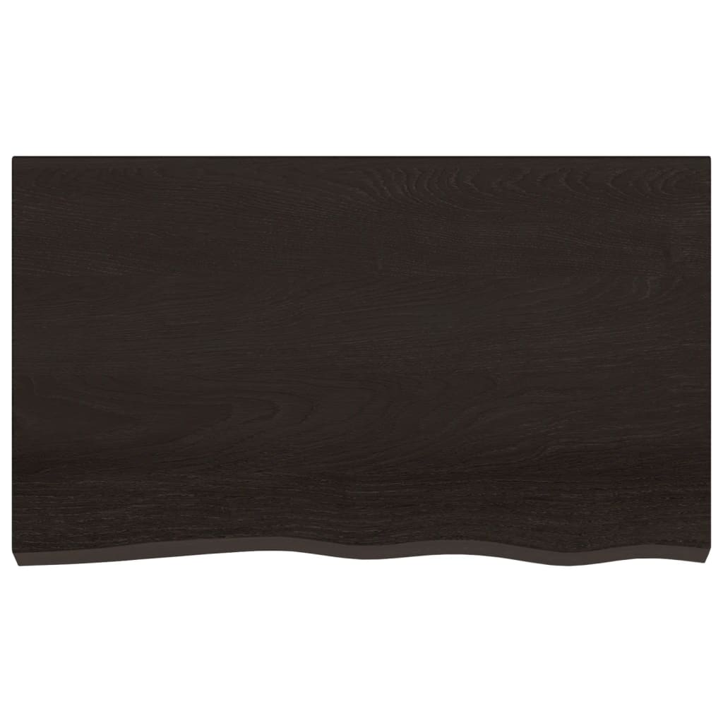 Tablero mesa madera de roble tratada marrón oscuro 100x60x2 cm vidaXL