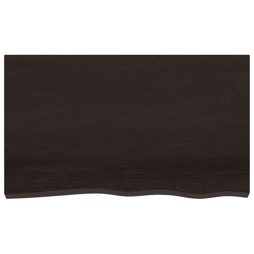 Tablero mesa madera roble tratada marrón oscuro 100x60x(2-6) cm vidaXL