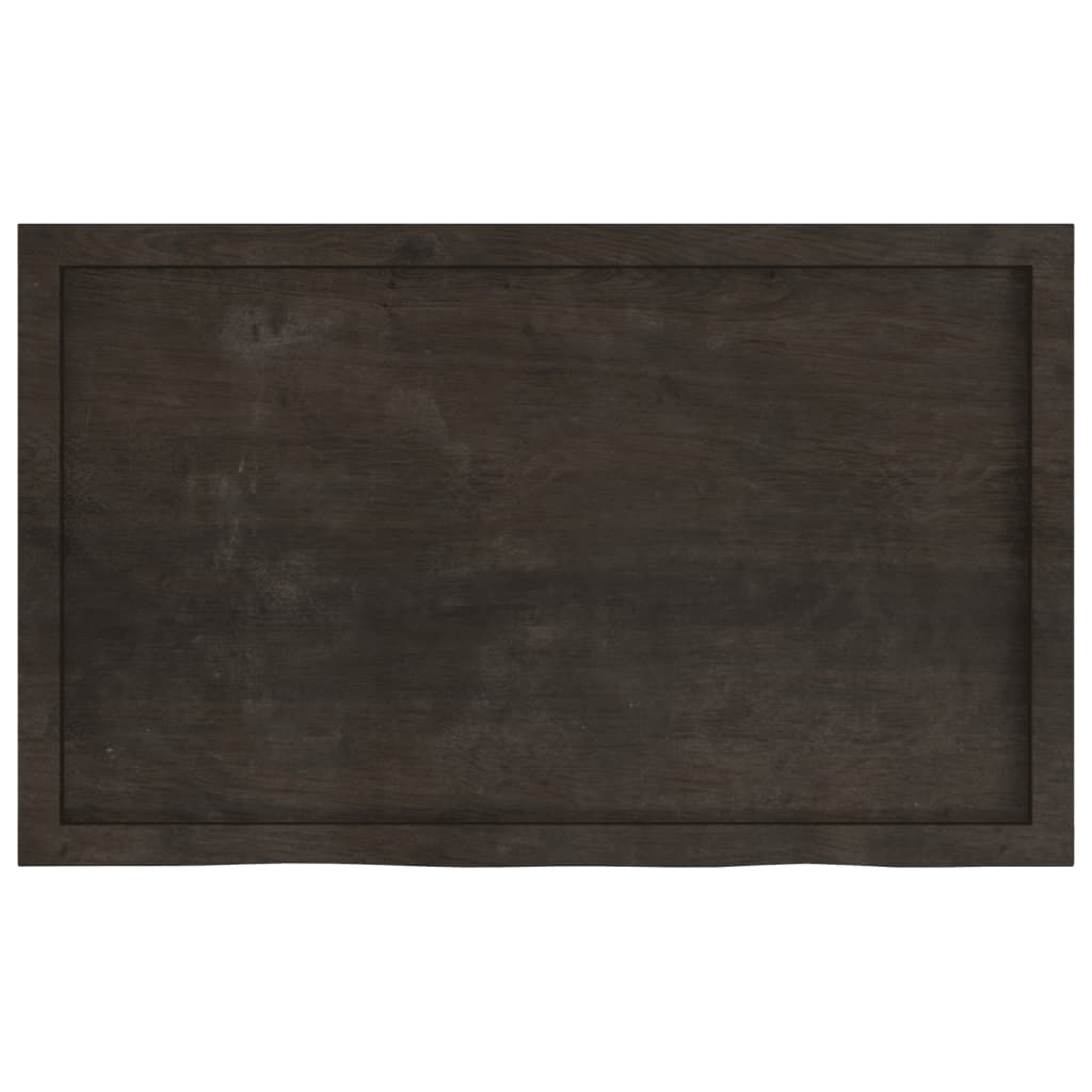 Tablero mesa madera roble tratada marrón oscuro 100x60x(2-6) cm vidaXL