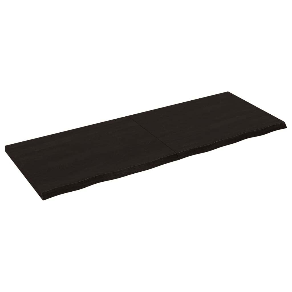 Tablero mesa madera roble tratada marrón oscuro 160x60x(2-4) cm vidaXL