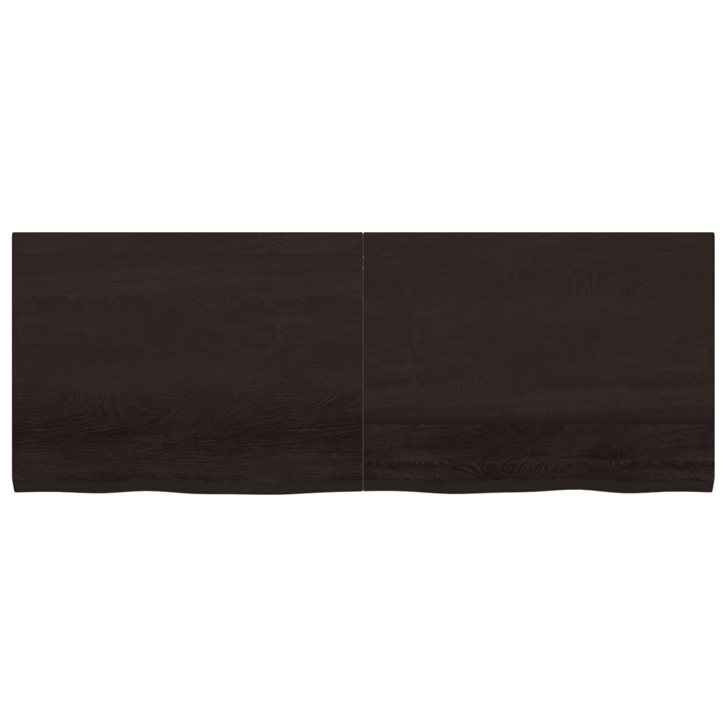 Tablero mesa madera roble tratada marrón oscuro 160x60x(2-4) cm vidaXL