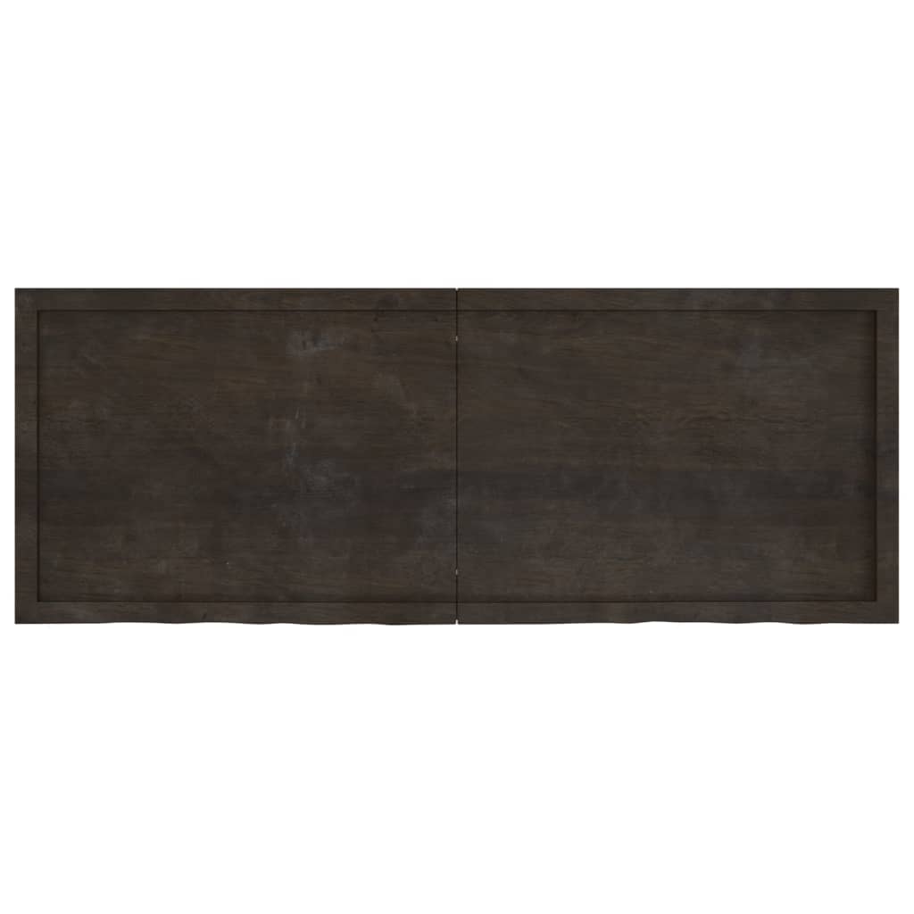 Tablero mesa madera roble tratada marrón oscuro 160x60x(2-4) cm vidaXL