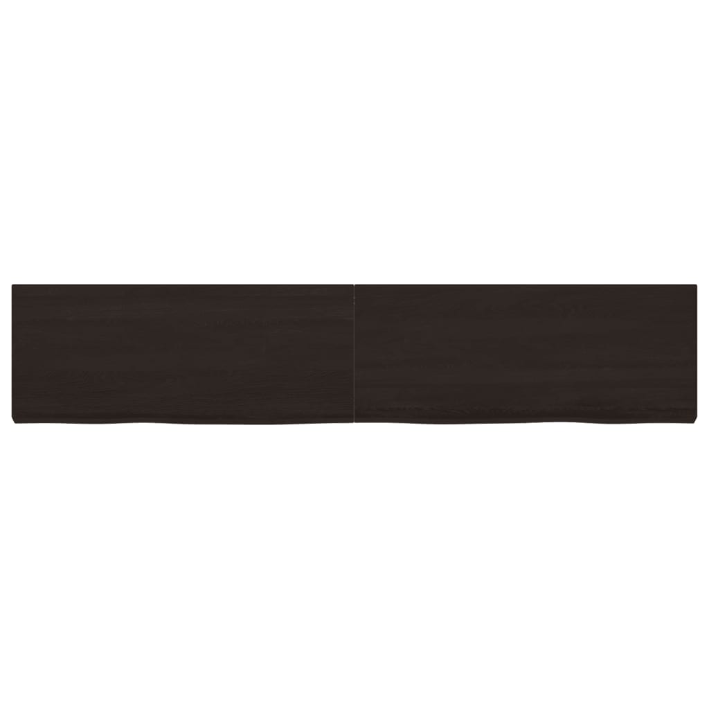 Tablero mesa madera roble tratada marrón oscuro 200x40x(2-6) cm vidaXL