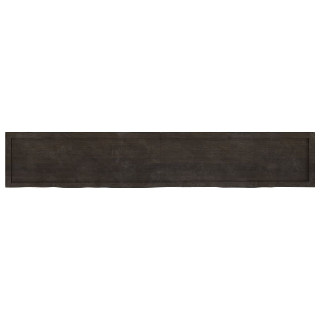 Tablero mesa madera roble tratada marrón oscuro 220x40x(2-6) cm vidaXL