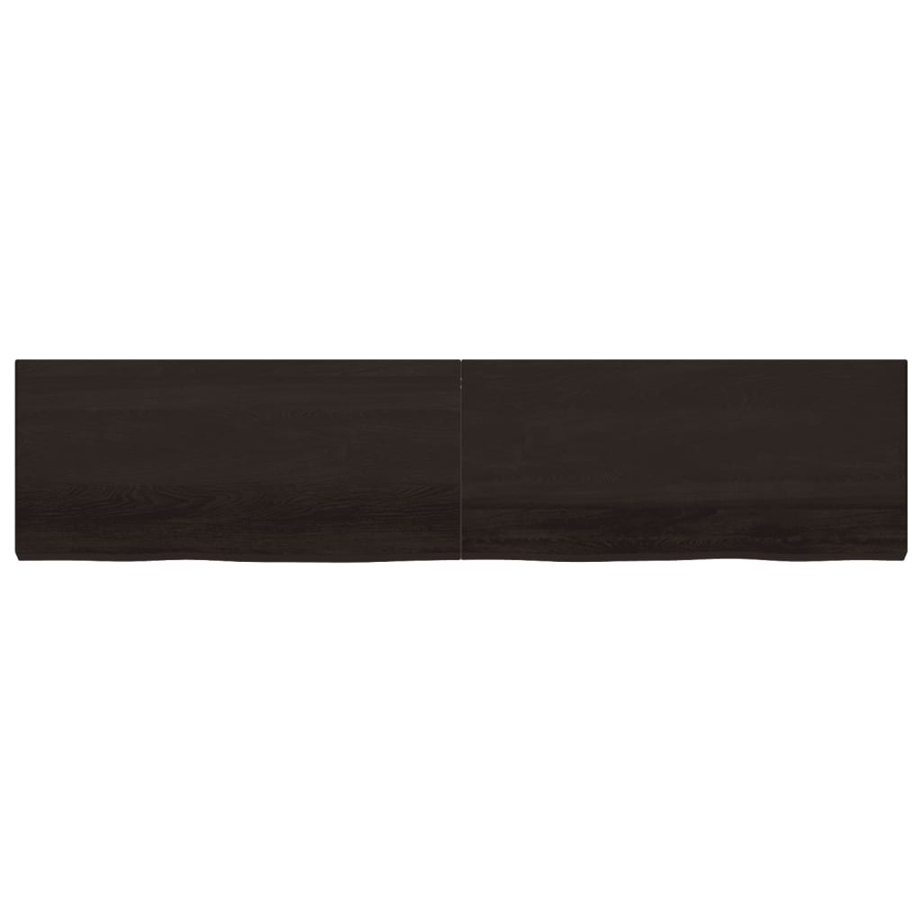 Tablero mesa madera roble tratada marrón oscuro 220x50x(2-6) cm vidaXL