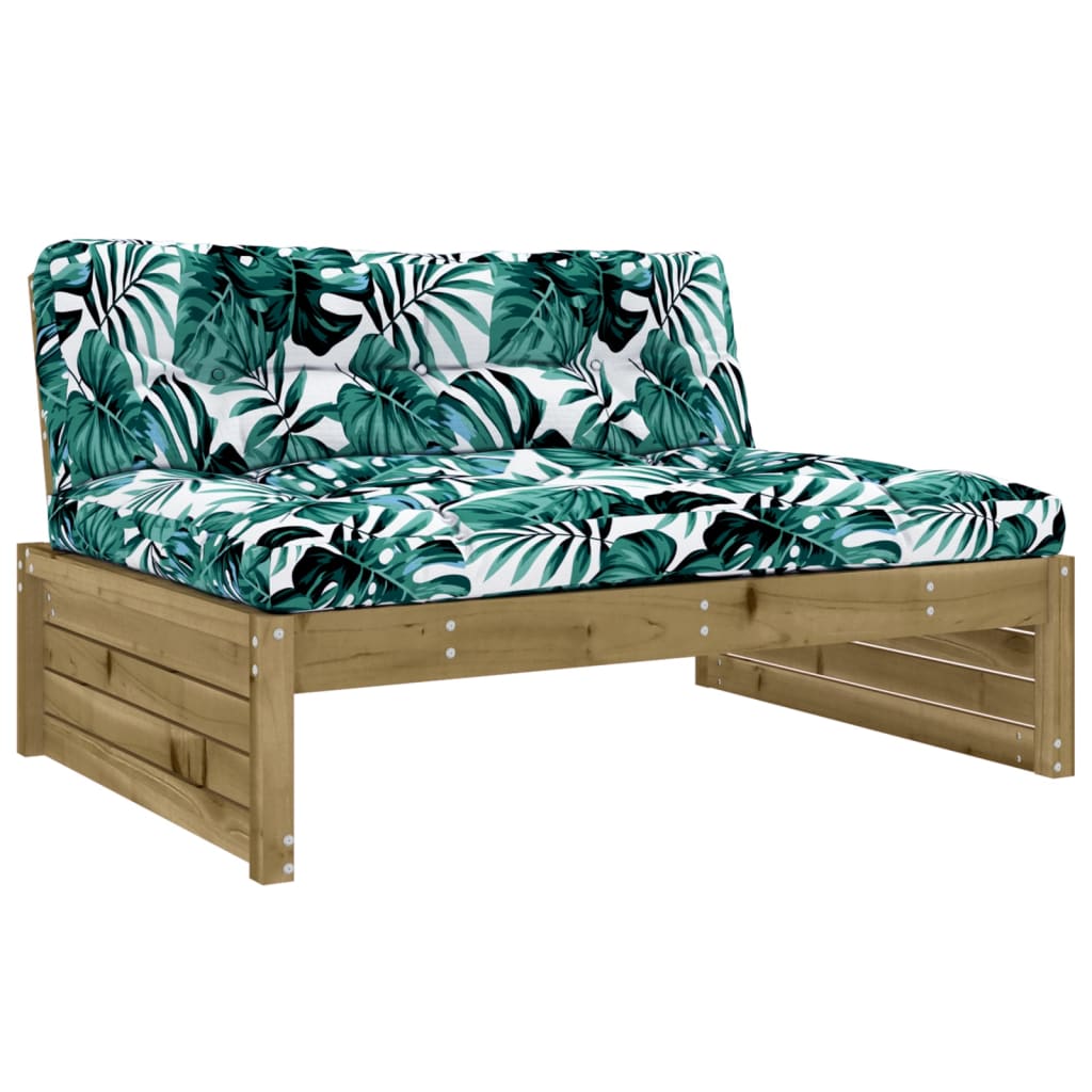 Garden furniture set 4 pcs and wooden cushions impregnated pine v15