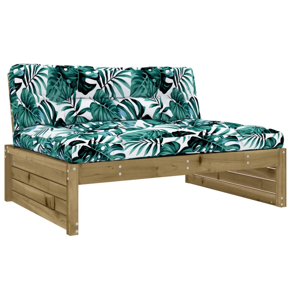 Garden furniture set 4 pcs and wooden cushions impregnated pine v43