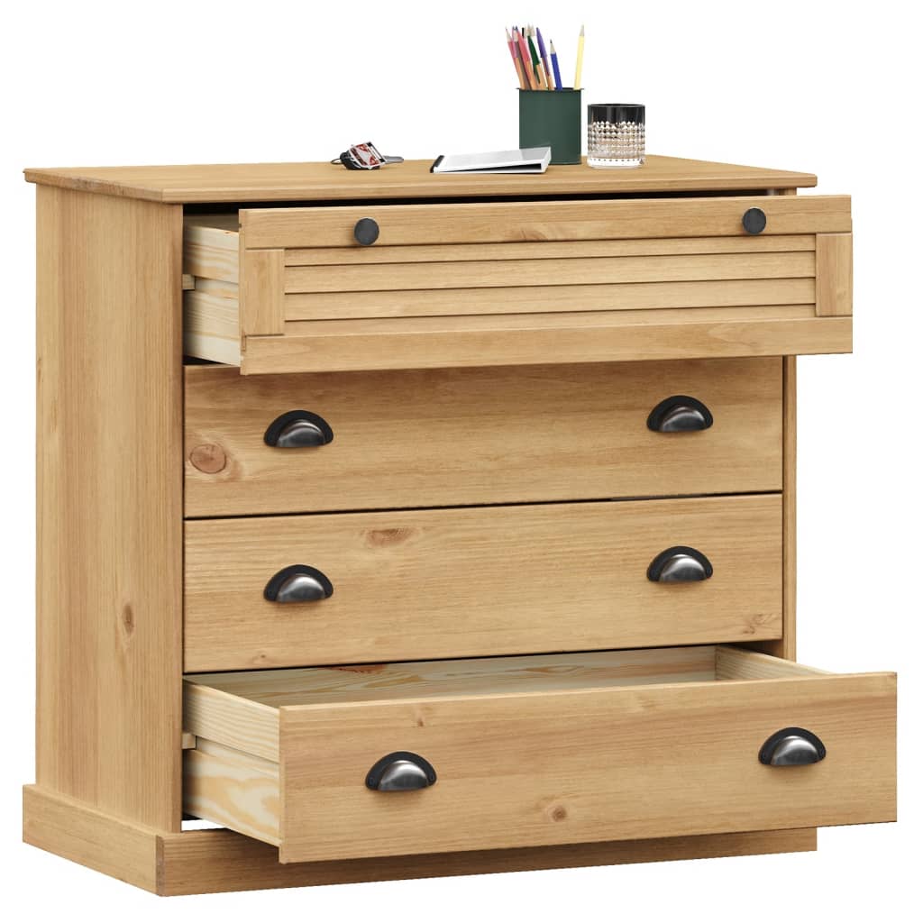 Cómoda VIGO madera maciza pino 80x40x76 cm V5742 Vetonek