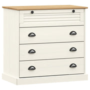 Cómoda VIGO madera maciza pino blanco 80x40x76 cm V5759 Vetonek