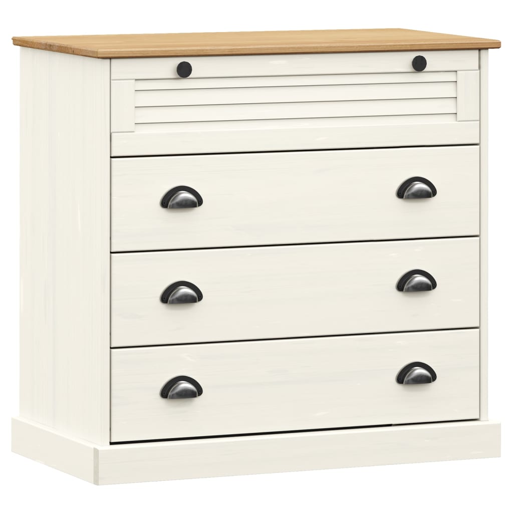 Cómoda VIGO madera maciza pino blanco 80x40x76 cm V5759 Vetonek