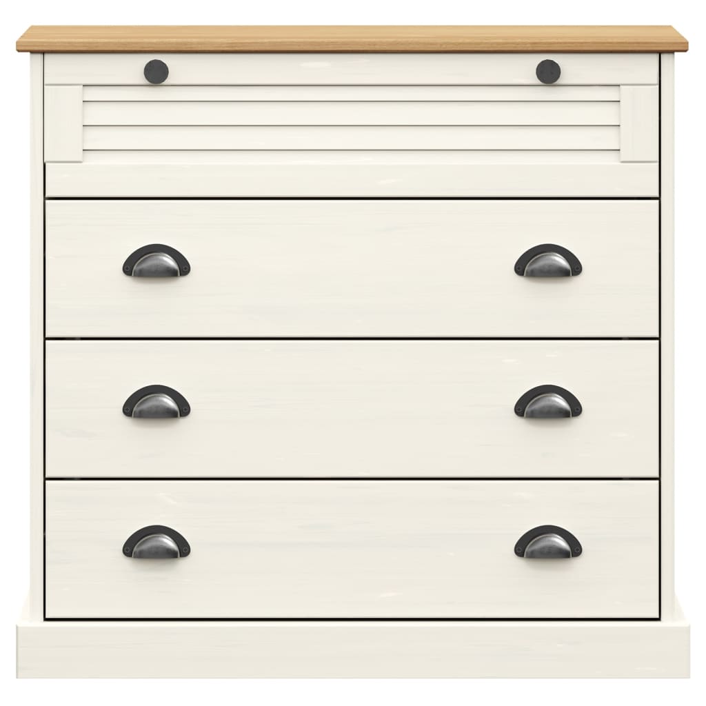 Cómoda VIGO madera maciza pino blanco 80x40x76 cm V5759 Vetonek