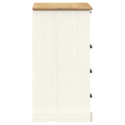 Cómoda VIGO madera maciza pino blanco 80x40x76 cm V5759 Vetonek