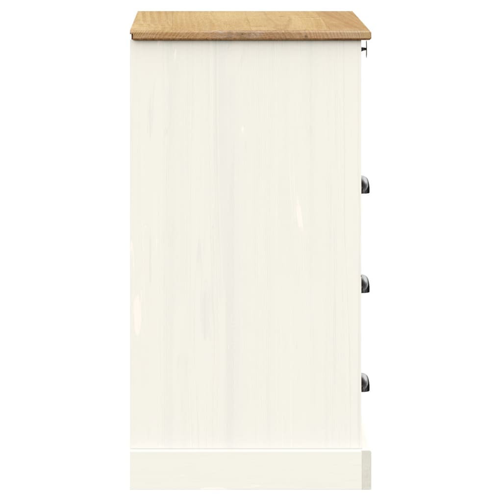 Cómoda VIGO madera maciza pino blanco 80x40x76 cm V5759 Vetonek